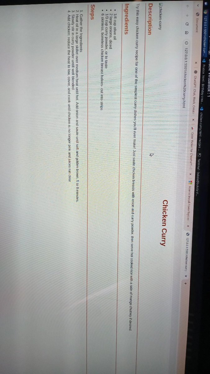 BukolaBuilds's tweet photo. A few days ago, I tweeted that CSS was not making sense to meβ¦ but today, I can confidently say Iβm starting to get the hang of it. π
#bukolabuilds #odinproject #Frontenddeveloper https://t.co/RecCSm1uoU