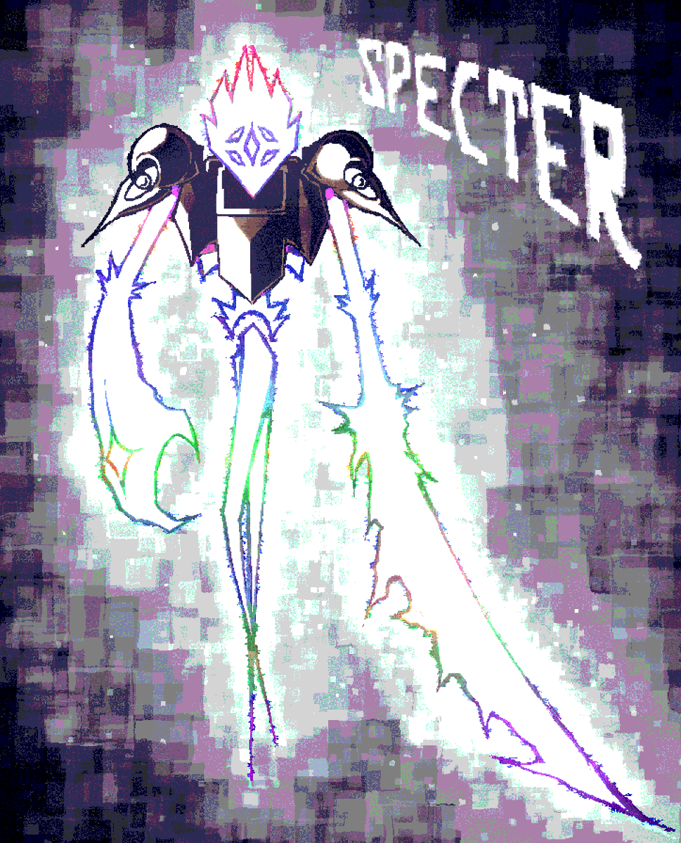mustardwaffle's tweet photo. a vengeful spirit only frisk can see
chases them through out the underground and across their saves
seemingly made of the spirits of the previous fallen humans, but maybe it's all in frisk's head

aka the roaring knight but for undertale https://t.co/XtPJ2bQRlK
