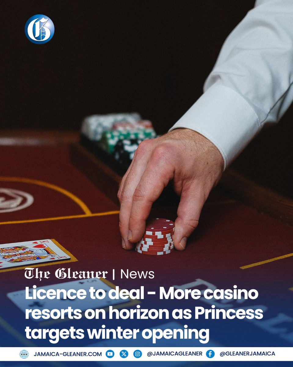 JamaicaGleaner's tweet photo. The granting of Jamaica’s first casino gaming licence is expected to pave the way for additional integrated resort developments.

Read more: https://t.co/EPyG5sQWil #GLNRToday https://t.co/JltGzliXOf