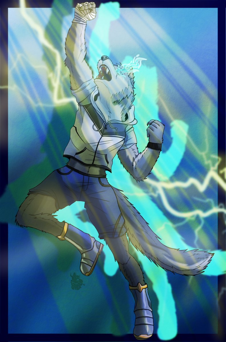 samthemoose101's tweet photo. Finished request for art fight month. For a user on Twitter. 

#digitalart #digitalartist #furry #furryart #wolf #fantasy #action https://t.co/niKAGNyO2e