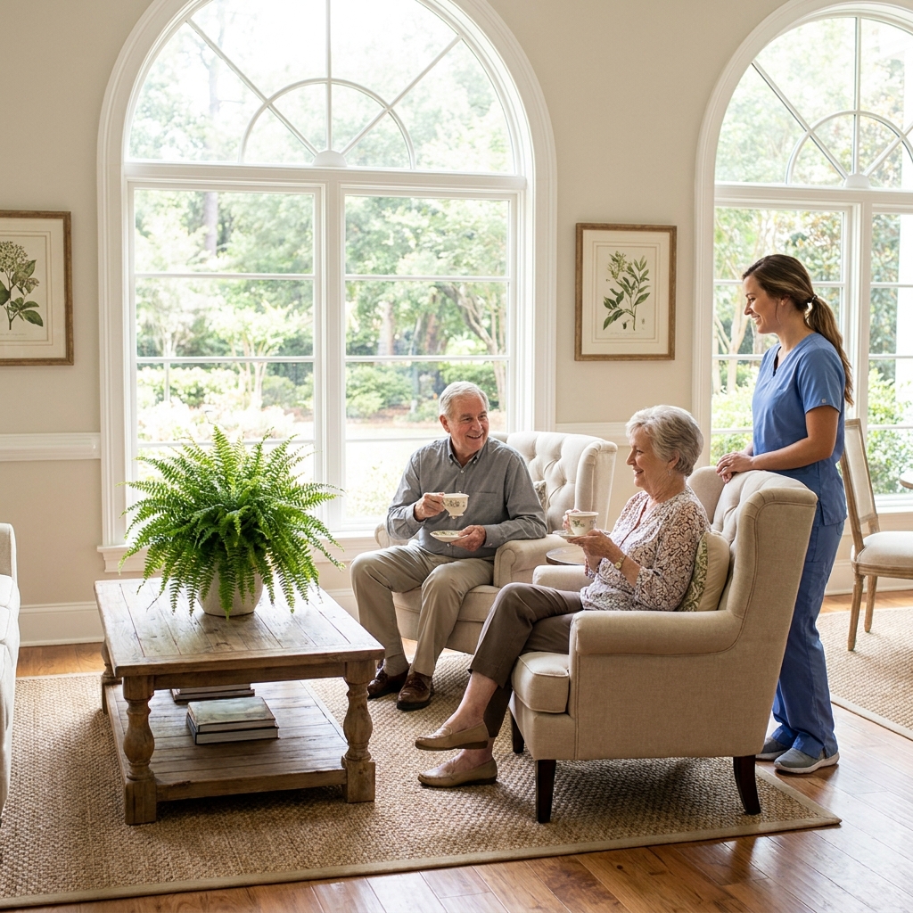 BuckinghamSouth's tweet photo. Real connection matters. At Buckingham South, seniors enjoy care that respects independence and brings people together. Discover a place where every day feels welcoming. Learn more: https://t.co/ydVKCuQacf #SeniorLiving #Savannah https://t.co/JcO6BlAXgE