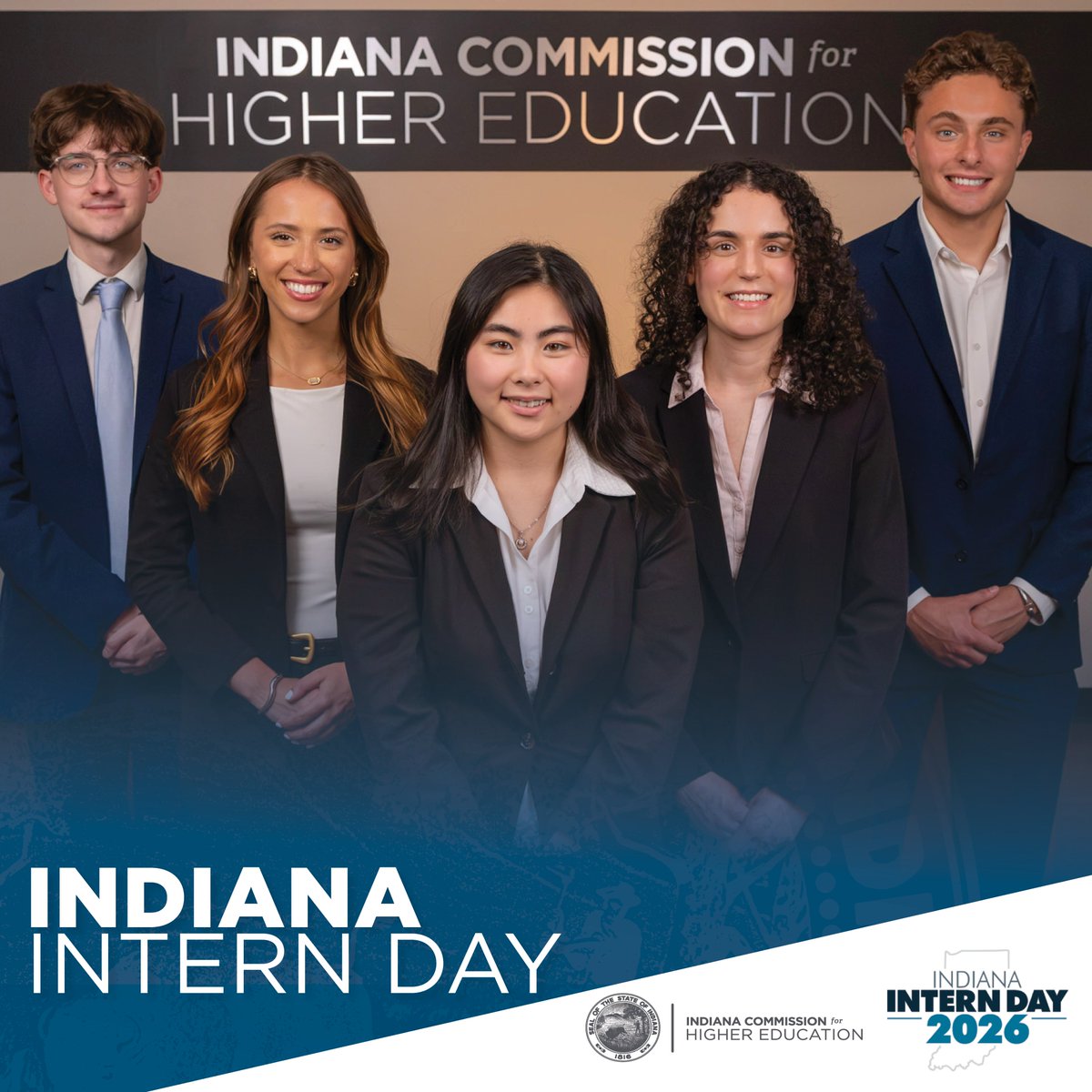 HigherEdIN's tweet photo. Today, we celebrate our amazing 2026 summer interns for helping us serve Hoosiers every day! #INInternday
The Commission recognizes that internships enable students to build practical skills, increase confidence, and gain clarity to better shape their futures.
@IWEIndiana https://t.co/Gx2U58eMpB