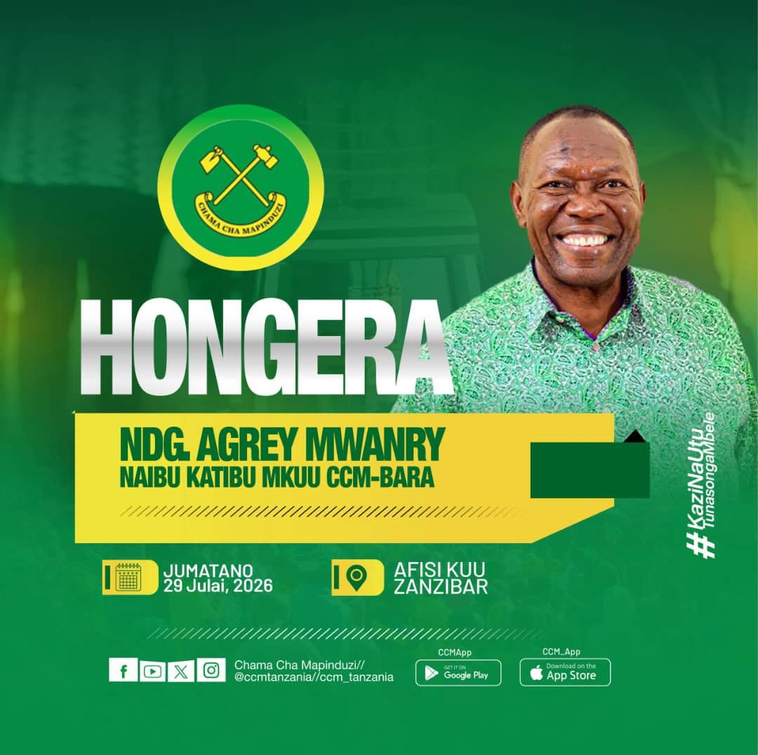 Bizydan's tweet photo. AGGREY MWANRI: KASI MPYA NDANI YA CCM

Julai 17, 1955 alizaliwa mtoto ambaye, miaka kadhaa baadaye, angekuja kuwa miongoni mwa viongozi waliotengeneza utambulisho wa kipekee katika siasa na utumishi wa umma nchini Tanzania. Baada ya kuhitimu katika Chuo Kikuu cha Dar es Salaam, Aggrey Deaisile Joshua Mwanri alianza safari ya uongozi iliyomjenga hatua kwa hatua kupitia nafasi mbalimbali za utumishi.

Alianza kama Mkuu wa Wilaya ya Arusha (1997–2000), baadaye akachaguliwa kuwa Mbunge wa Jimbo la Siha kwa vipindi vitatu mfululizo (2000–2015). Katika kipindi hicho alihudumu pia kama Naibu Waziri katika Ofisi ya Waziri Mkuu (TAMISEMI), kabla ya kuteuliwa kuwa Mkuu wa Mkoa wa Tabora kuanzia mwaka 2016 hadi 2020.

Ni akiwa Tabora ndipo mtindo wake wa uongozi ulijijengea utambulisho wa kipekee. Hakutumia lugha ngumu kueleza wajibu wa kazi; alitumia misemo rahisi iliyoeleweka na wananchi, lakini iliyobeba falsafa nzito ya uwajibikaji.

Kauli zake kama “Sukuma Ndani,” “Engineer, soma hiyo,” na “Fanya kama unajikuna” zilivuka mipaka ya Mkoa wa Tabora na kuwa sehemu ya mazungumzo ya kila siku nchini.

“Sukuma Ndani” ilikuwa kauli yake ya kusisitiza hatua madhubuti dhidi ya vitendo vilivyochochea mimba za utotoni na ukiukwaji wa sheria.

“Engineer, soma hiyo” ilikuwa wito kwa wahandisi na wasimamizi wa miradi kuhakikisha ramani, vipimo na viwango vya kitaalamu vinafuatwa kabla ya utekelezaji.

“Fanya kama unajikuna” ilikuwa njia yake ya kuwakumbusha watumishi kwamba kazi inapaswa kufanywa kwa umakini, uwajibikaji na bila kusubiri kusukumwa kila wakati.

Kwa Mwanri, misemo hiyo haikuwa maneno ya kuchekesha. Ilikuwa falsafa ya uongozi iliyotafsiri nidhamu, uwajibikaji na matokeo kwa lugha ambayo kila mwananchi angeielewa.

Leo, safari yake ya uongozi imeingia hatua mpya.

Halmashauri Kuu ya Taifa (NEC) ya Chama Cha Mapinduzi (CCM) imemteua kuwa Naibu Katibu Mkuu wa CCM (Bara), nafasi inayokuja wakati chama kinaingia katika kipindi muhimu cha maandalizi ya uchaguzi wa ndani na safari kuelekea Uchaguzi Mkuu wa mwaka 2030.

Uteuzi huo unaonyesha imani ya chama kwa uzoefu alioukusanya kwa zaidi ya miongo mitatu katika ngazi mbalimbali za uongozi,Serikali za Mitaa, Bunge, Serikali Kuu na utawala wa mikoa.

Ndani ya CCM, jukumu lake sasa si kusimamia mkoa, bali kusaidia kuimarisha taasisi ya chama, kusimamia utekelezaji wa maamuzi ya vikao, kuimarisha nidhamu ya wanachama na kuendeleza mshikamano kuanzia ngazi ya shina hadi taifa.

Na kama alivyozoea kuwaambia wahandisi “Engineer, soma hiyo,” huenda sasa watendaji wa chama wakapaswa “kusoma vizuri” Katiba, Kanuni na taratibu za CCM, kwa sababu chama imara hujengwa kwa kufuata misingi yake, si kwa mazoea.

Na kama alivyokuwa akisisitiza uwajibikaji kupitia kauli ya “Sukuma Ndani,” wengi wanatarajia falsafa hiyo itatafsiriwa ndani ya chama kama msisitizo wa uwajibikaji, nidhamu na utekelezaji wa maamuzi ya taasisi.

Kwa Aggrey Mwanri, nafasi hii si mwanzo wa safari, bali ni mwendelezo wa maisha aliyoyatumia katika utumishi wa umma.

Kutoka kusimamia wilaya, kuwakilisha wananchi bungeni, kutekeleza sera serikalini na kuongoza mkoa, sasa amepewa jukumu la kusaidia kuimarisha moja ya taasisi kongwe za kisiasa barani Afrika.

Ni hatua mpya.

Lakini falsafa inaonekana kubaki ileile.

Uwajibikaji, nidhamu na matokeo.

Na pengine, kwa lugha yake mwenyewe:

“Sukuma Ndani.”