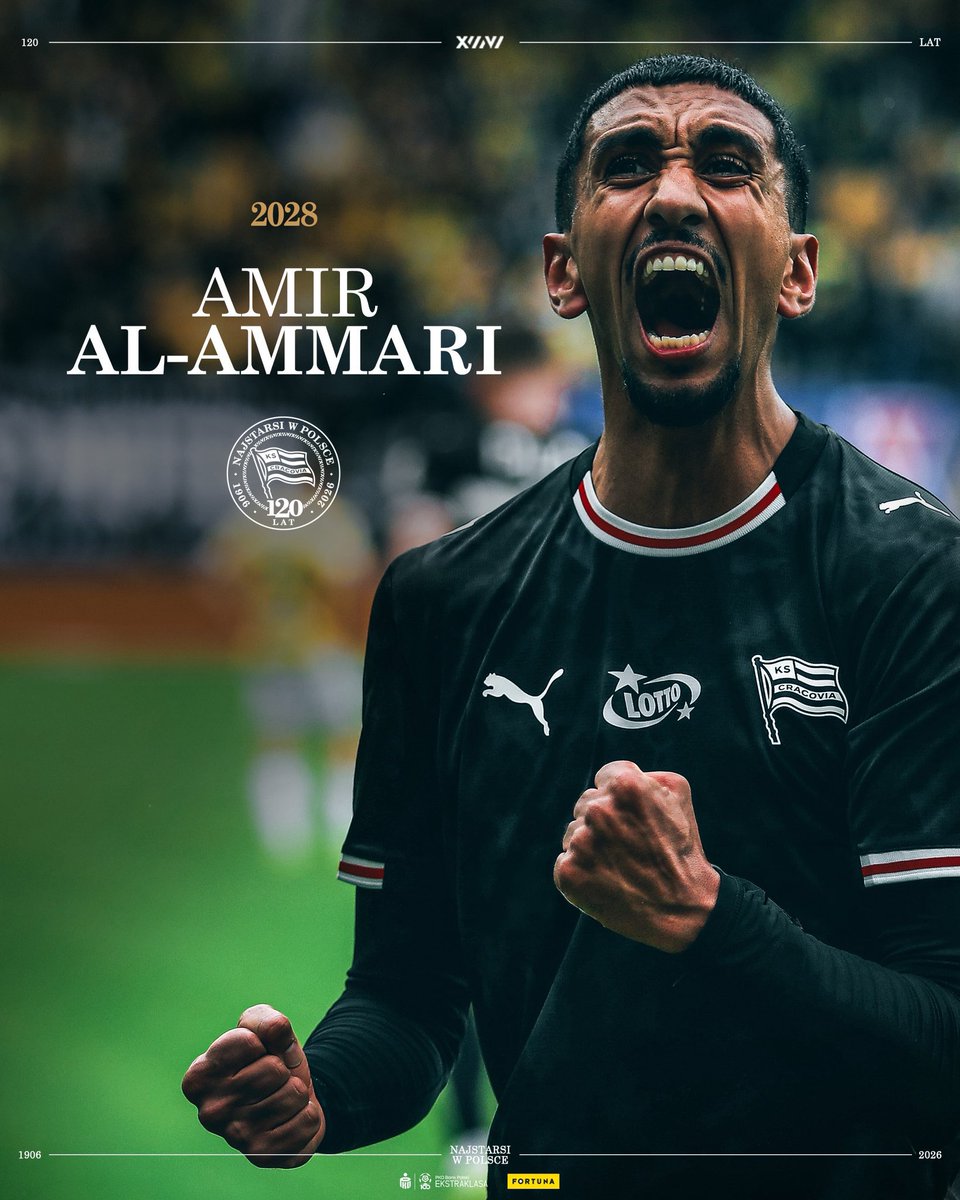 hay23ds's tweet photo. 🚨🚨🚨🚨🚨🚨🚨🚨🚨🚨🚨🚨🚨🚨🚨

• بيان رسمي من نادي كراكوفيا:

نُبلغكم بأن النادي فعّل بند تمديد عقد أمير العماري، وبذلك سيبقى لاعبًا في صفوف كراكوفيا حتى عام 2028.

انضم أمير العماري إلى كراكوفيا في 17 يوليو/تموز 2024، وخاض بقميص الفريق حتى الآن 66 مباراة، سجل خلالها هدفين وقدم 8 تمريرات حاسمة.

ويأتي قرار تفعيل بند تمديد العقد تقديرًا للمستوى الذي يقدمه أمير، والثقة الكبيرة التي يحظى بها من إدارة النادي. فمنذ انضمامه إلى كراكوفيا، أصبح أحد الركائز الأساسية في خط الوسط وعنصرًا مهمًا في الفريق، بفضل الجودة والخبرة والالتزام الكبير الذي يقدمه داخل الملعب. كما يؤكد اختياره قائدًا ثالثًا للفريق المكانة التي يحظى بها داخل المجموعة.

أمير، يسعدنا استمرارك معنا لفترة أطول! نتمنى لك المزيد من العروض المميزة بقميص كراكوفيا، وأن تواصل تسجيل الأهداف وصناعة المزيد منها 🇮🇶♥️🇵🇱