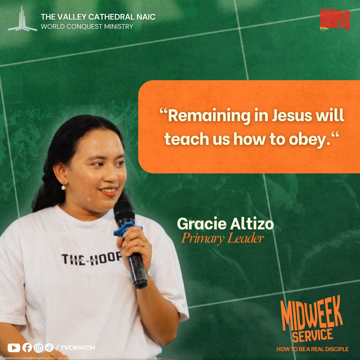 TVCNG12's tweet photo. "Remaining in Jesus will teach us how to obey."
—Primary Leader Gracie Altizo

Stay connected to Christ, and let your life reflect the obedience of a true disciple.

#MidweekService #HowToBeARealDisciple #RemainInTheVine #WinSoulAndMakeDisciple2026 https://t.co/Rfr9PXpgi5