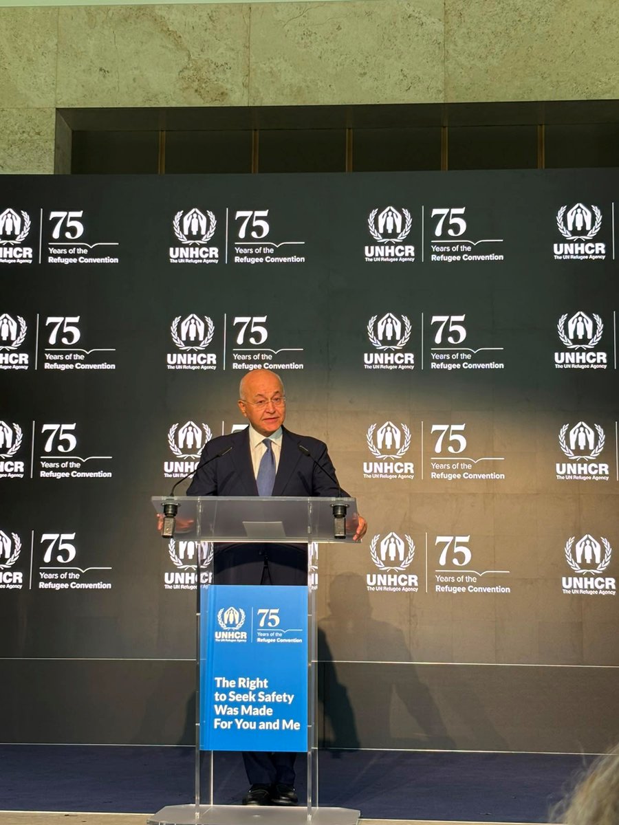 ESandersFCDO's tweet photo. This week, I was delighted to join colleagues and partners in Geneva to mark the 75th anniversary of the #RefugeeConvention. At a time of record displacement, its principles remain as vital as ever in protecting refugees and upholding their rights.
@Refugees https://t.co/3ONIRmYTbL