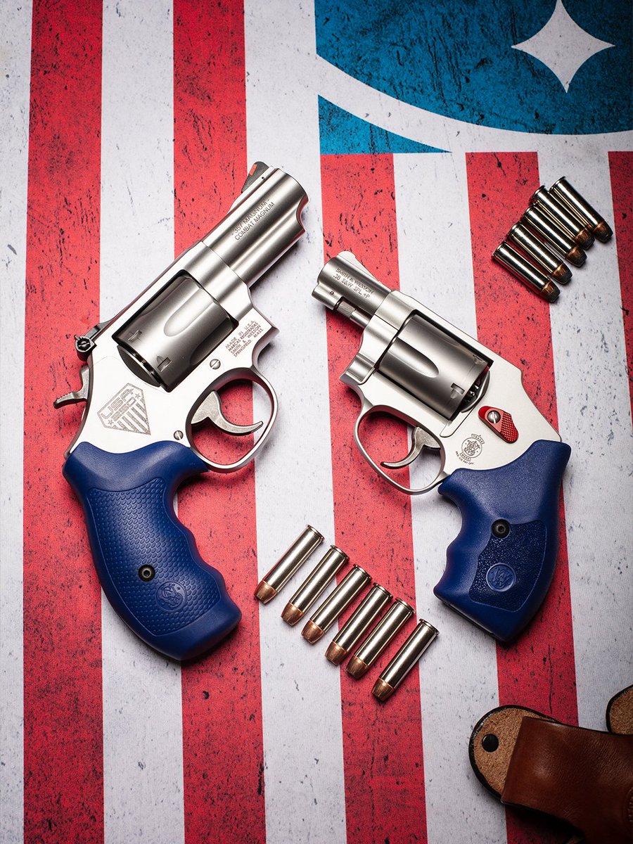 Smith_WessonInc's tweet photo. NEW Limited Edition America 250 Revolvers 🇺🇸

Introducing the America 250 Model 66 and America 250 Model 642, featuring commemorative engraving and a patriotic touch of red and blue, these America 250 revolvers honor a historic milestone without compromising everyday utility. https://t.co/vKP4aEphn6