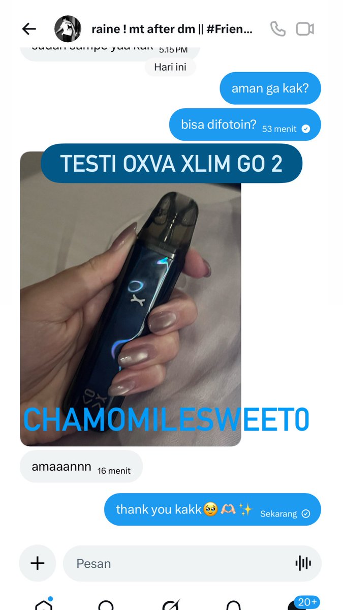 chamomilesweet0's tweet photo. forsale oxva xlim go 2 (new)
-sudah inc liquid
-limited stock
-harga promo under 190k!!
dm for price/via tele link di bio
#wts #WTs #wtb #WTB #pod #pods #vape #vapetwt #vapes #zonajajan #zonauangᅠ #zonaBU #ZonaBA #foom #RELX #oxva #bealanjaㅤ https://t.co/orrr6lk2SJ