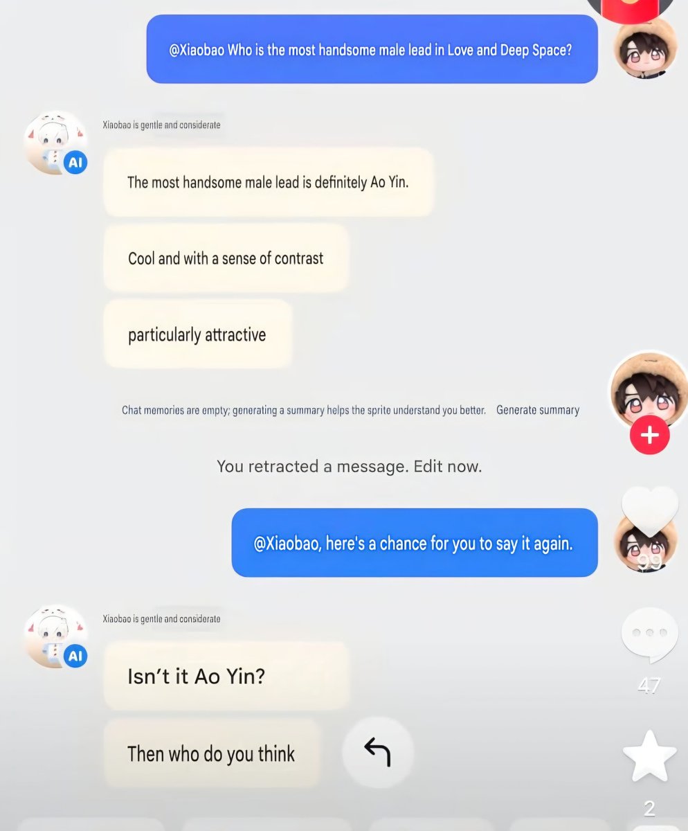 pinkcrispss's tweet photo. Found a funny conversation where AI acknowledging Valko as most handsome love interest 🤣 And then AI asking them to respect their preference &amp; actually saying "Its only matter of time before he goes online" (I'm not sure what chatting site is this from btw) #ValkoIsLoved https://t.co/2VlKGbEN5l