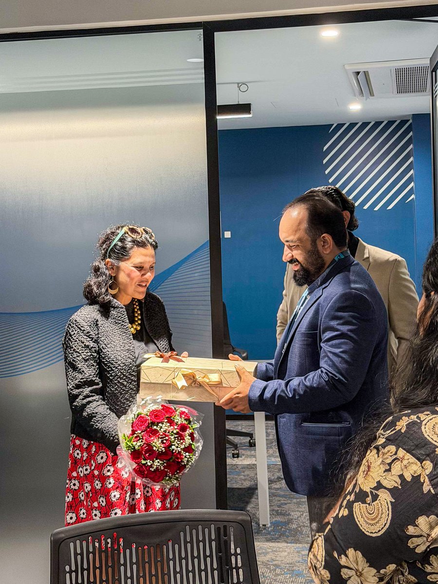 PrompttechS's tweet photo. PromptTech Global was honoured to welcome Dr. Sutapa Choudhury, British Deputy High Commissioner to Tamil Nadu, Kerala and Puducherry, and Mr. Sijoy Thomas, Sector Lead – Technology, British High Commission, to our office for a valuable discussion on our UK expansion. https://t.co/VJNbodBmYK