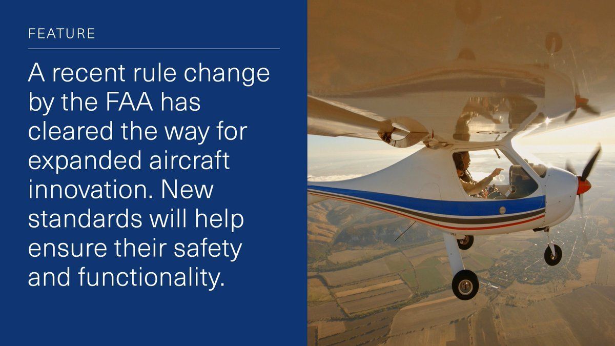 ASTMIntl's tweet photo. Today's light-sport #aircraft (LSA) are capable of landing on water. Some can even travel up to 800 miles without refueling. Recently, a rule change by the Federal Aviation Administration @FAANews cleared the runway for even more possibilities. And new standards are on their way. https://t.co/YLmJLFd3ck
