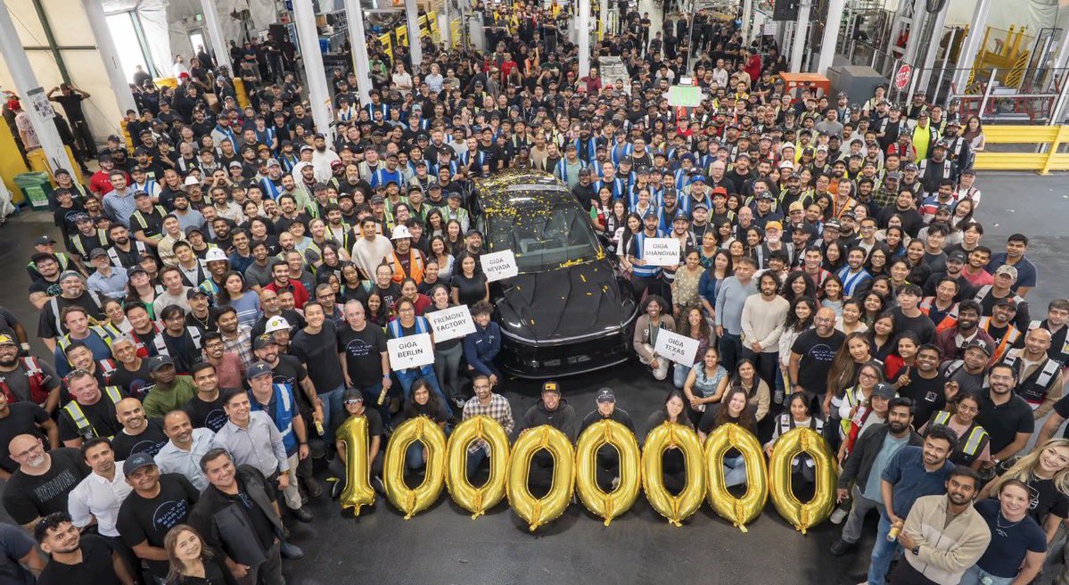 TheSonOfWalkley's tweet photo. $TSLA OFFICIALLY PRODUCED 10 MILLION CARS 👀

Truly amazing milestone ! https://t.co/kdDz0V47ND