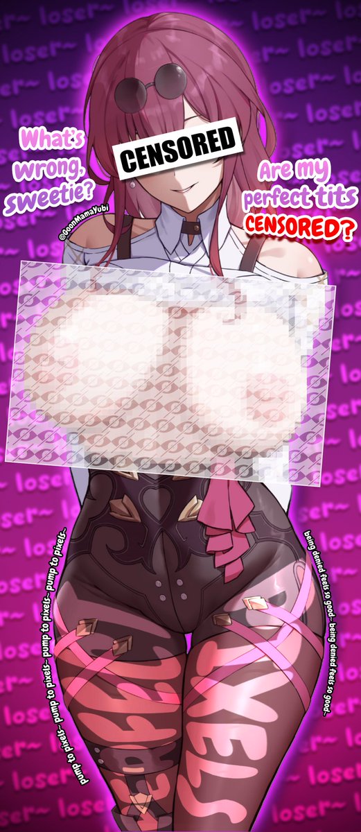Pop4Pixels's tweet photo. Pathetic betas stay locked behind censor bars 🤭🖤🚫

Give up everything for your next hit of pixels, cuckie~ 😂😘

#findom #censored #censoredporn #Beta #Betasafe #betaporn #pixelporn #denial #denialporn #cuckold #loserporn #2DFD https://t.co/ZPEeZdwzaN