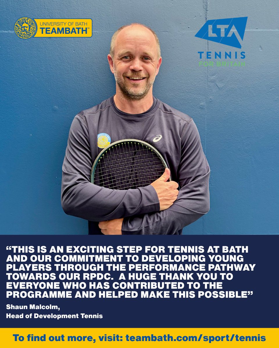TeamBath's tweet photo. Team Bath Tennis has been awarded LTA 10U Performance Programme Enhanced Status. Swipe to hear from Shaun Malcolm, our Head of Development Tennis, on what this means for young players at the STV.

Find out more: https://t.co/jDfxELEr4W https://t.co/8C41b0nKFF