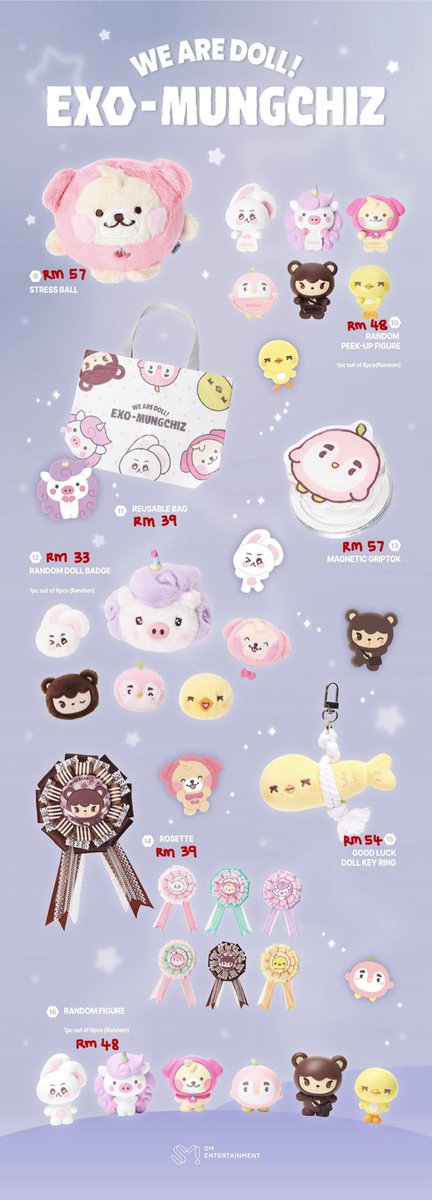 KogiEXOrealPC's tweet photo. [PREORDER] We are DOLL! EXO-MUNGCHIZ OFFICIAL MD

➡️ fast delivery shipping starts from August 7th onwards
➡️ preorder shipping starts from October 23rd onwards 

• prices excluding ems & local postage
• 2nd payment will be collected after the items reach my place
• trading available for the random items

🔚 fast payment needed for (fast delivery) option! 

DM FOR MORE INFO~~