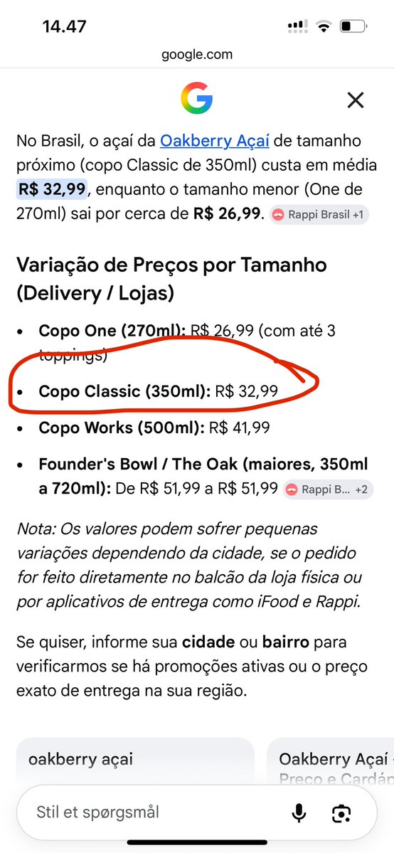 colunadorei's tweet photo. Acabei de comer um pote de açaí com frutas em Praga, 300ml. Convertendo, saiu uns R$31. Chequei rapidinho quanto seria um tamanho similar no Brasil, sai um pouco mais caro. 

O produto provavelmente saiu do Brasil pro meio da Europa. As frutas também foram importadas. O salário mínimo na Tchéquia é cerca de R$5400 (3x o Brasileiro).

E mesmo assim o produto consegue sair mais em conta do no Brasil, onde todos os produtos são produzidos.

Tem alguma coisa de muito errada no Brasil.