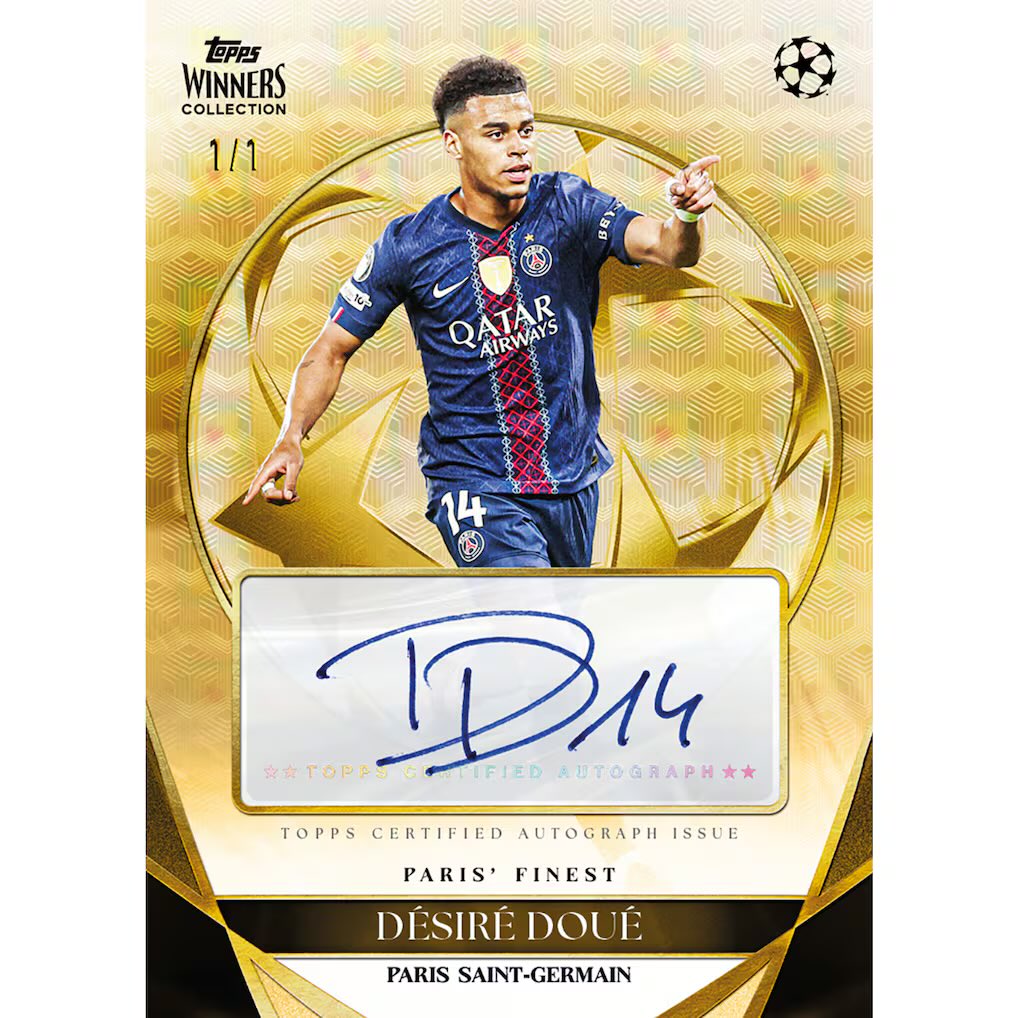 sy_prono's tweet photo. Salut l’équipe je revends ce magnifique Topps Winners Collection - UEFA Champions League - PSG 2025/2026 BACK2BACK !

N’hésitez pas à me dire si certains sont intéressé 😉
À un prix vraiment sympas. https://t.co/I2SNWO9m7v