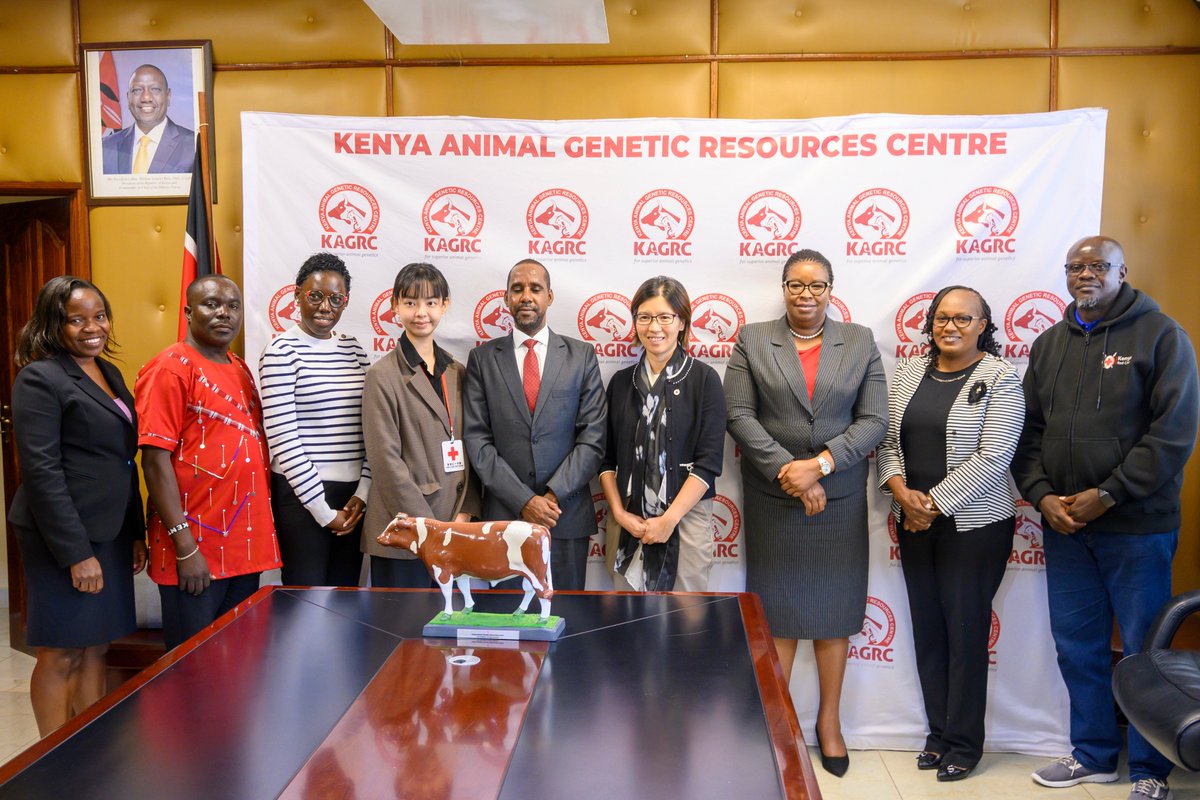 KAGRC_KE's tweet photo. Today, KAGRC hosted a delegation from the Hong Kong Red Cross and the Kenya Red Cross Society to explore opportunities for expanding the KAGRC–KRCS Livestock Breed Improvement Programme to Tana River, West Pokot and Baringo counties following its successful launch in Kajiado County.

The team was welcomed by KAGRC Board Chairman, Hon. Nuh Abdi (Dr.), Managing Director, Dr. Benadatte Misoi, and members of the management team. Present from the Hong Kong Red Cross were Dr. Joyce Chiny, Head of International & Relief Service, and Angie Ho, International & Relief Service Officer, alongside Elizabeth Osodo, Strategic Partnerships Officer, and Charles Jow from the Kenya Red Cross Society.

The visit provided an opportunity to showcase the transformative programme, which leverages superior animal genetics and modern reproductive technologies to improve livestock productivity, strengthen food security and enhance climate resilience among pastoral communities in Kenya's arid and semi-arid lands (ASALs).

The pilot programme targets the synchronization and insemination of more than 4,000 cows, with an estimated 20,000 people expected to benefit through increased milk production, improved household incomes, enhanced nutrition and sustainable livelihoods.

By introducing superior breeds such as Sahiwal, Boran, Jersey and Magic 50, and combining KAGRC's expertise in animal genetics and artificial insemination with the Kenya Red Cross Society's extensive humanitarian reach, the partnership is laying the foundation for resilient livestock systems and prosperous livestock communities across Kenya.