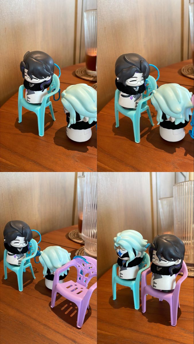 SRBM_kun's tweet photo. 🧪: Gimme my mint chair! 
I brought you a purple one 🪑🪑

#panttore #dottolone https://t.co/Ffgjw1hNet