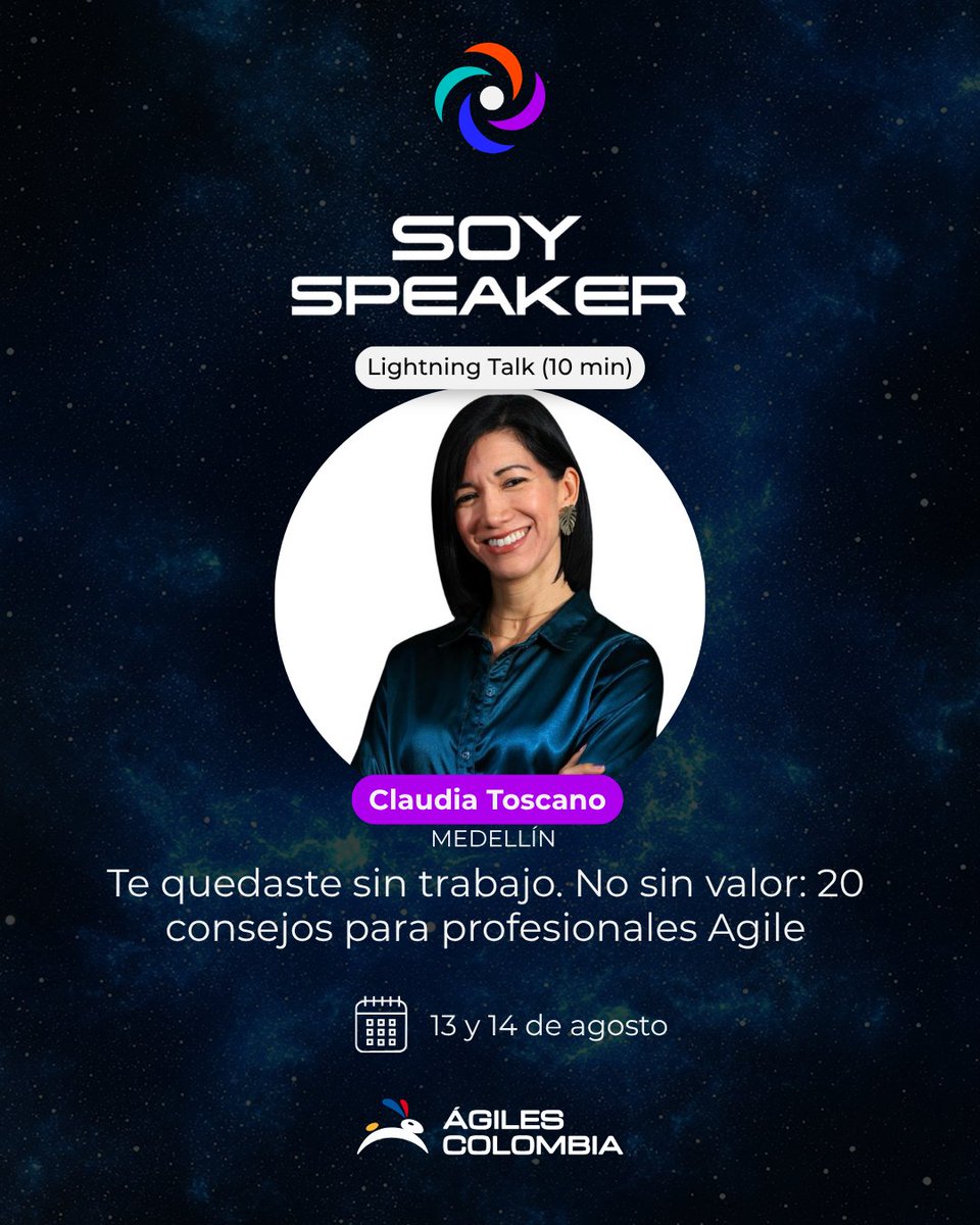 AgilesColombia's tweet photo. Perder tu empleo en un rol de agilidad no es solo un movimiento laboral.

Te sacude las emociones. Te hace dudar de tu identidad profesional. Le pega a tu bolsillo y a veces hasta a tu casa.

Nueva speaker confirmada en #Vortice2026 🧵 https://t.co/1BacZtr35q