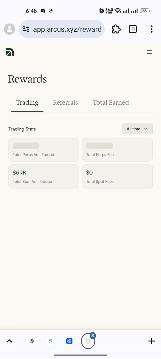 osam50001's tweet photo. I've traded around $59K in Spot volume so far and have been actively supporting @arcus_xyz  from the beginning. I'd really appreciate getting Perps access so I can provide feedback and contribute there as well. Looking forward to testing the full platform. https://t.co/FIBZrSmxR5