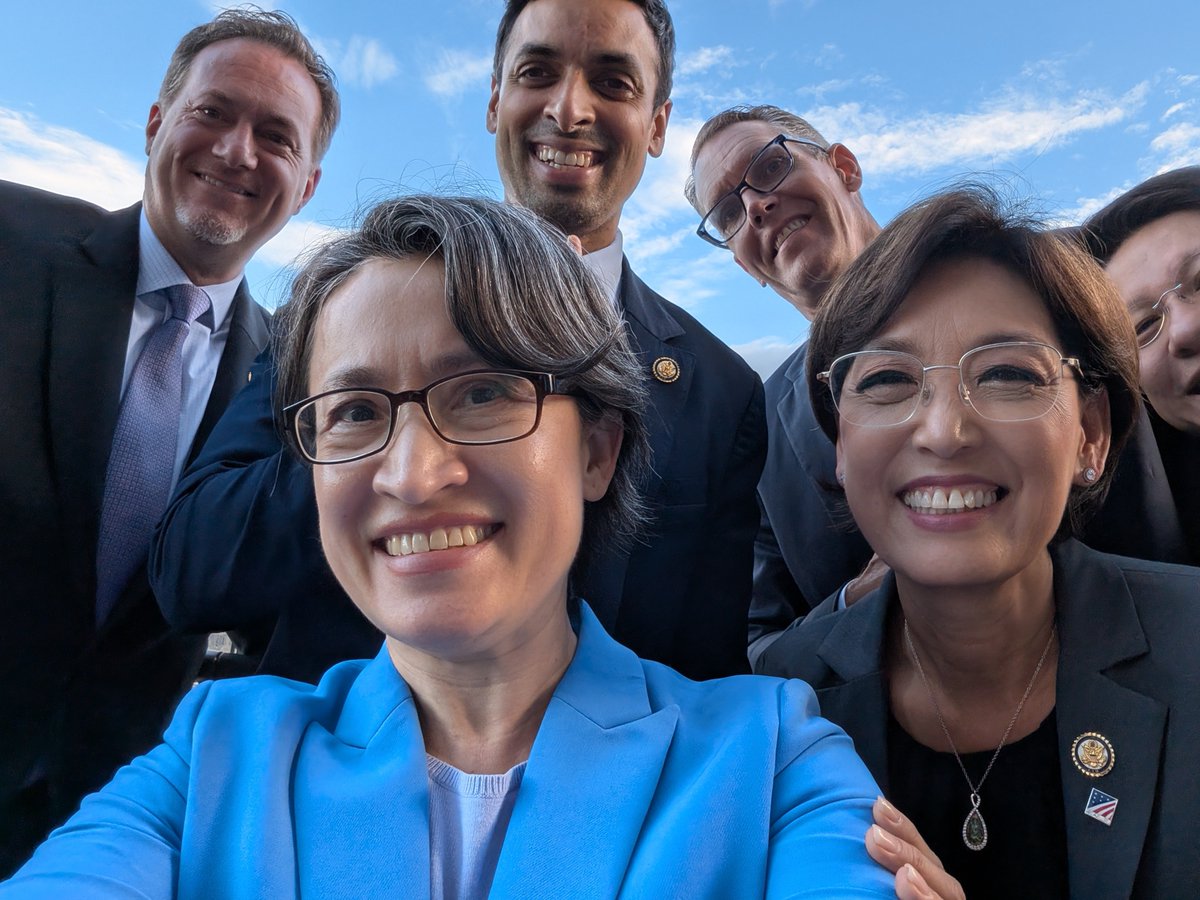 bikhim's tweet photo. I offered the beautiful blue sky over Taiwan as a big welcome to US Congressional delegation led by @RepYoungKim, with Representatives Suhas Subramanyam (VA), Michael Cloud (TX), and  Randy Feenstra (IA). https://t.co/ufvs3AWGt8