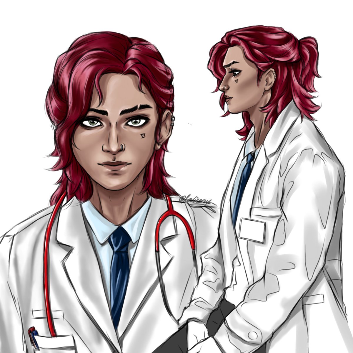 laliserys's tweet photo. Dr. Violet, PGY-1 🩺 #arcane #vi https://t.co/Mb02xSFy4T