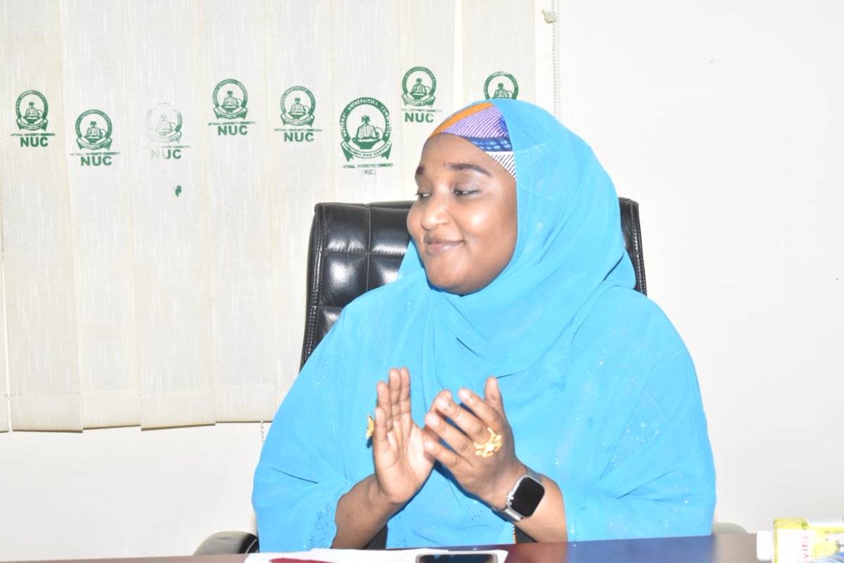 OfficialNUC's tweet photo. The Honourable Minister of State for Education, Professor Suwaiba Sa'id Ahmad, has described the recognition of the Jigawa State University of Medical and Allied Health Sciences, Majia, Jigawa State, as a significant milestone in advancing healthcare education in Nigeria.

Speaking at the recognition ceremony held today at the National Universities Commission (NUC), the Minister noted that the establishment of the University is timely and strategic, aligning with the Renewed Hope Agenda of President Bola Ahmed Tinubu, GCFR, to strengthen the nation's healthcare system through quality medical education and the training of skilled health professionals.
