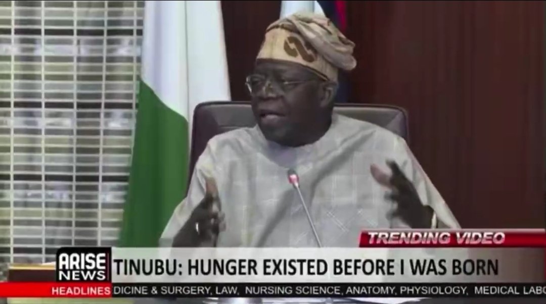 RealQueenBee__'s tweet photo. "Hunger existed before I was born, so it's okay for people to complain that they're hungry." -Tinubu

Such a heartless man 💔 https://t.co/M72HyLwECE
