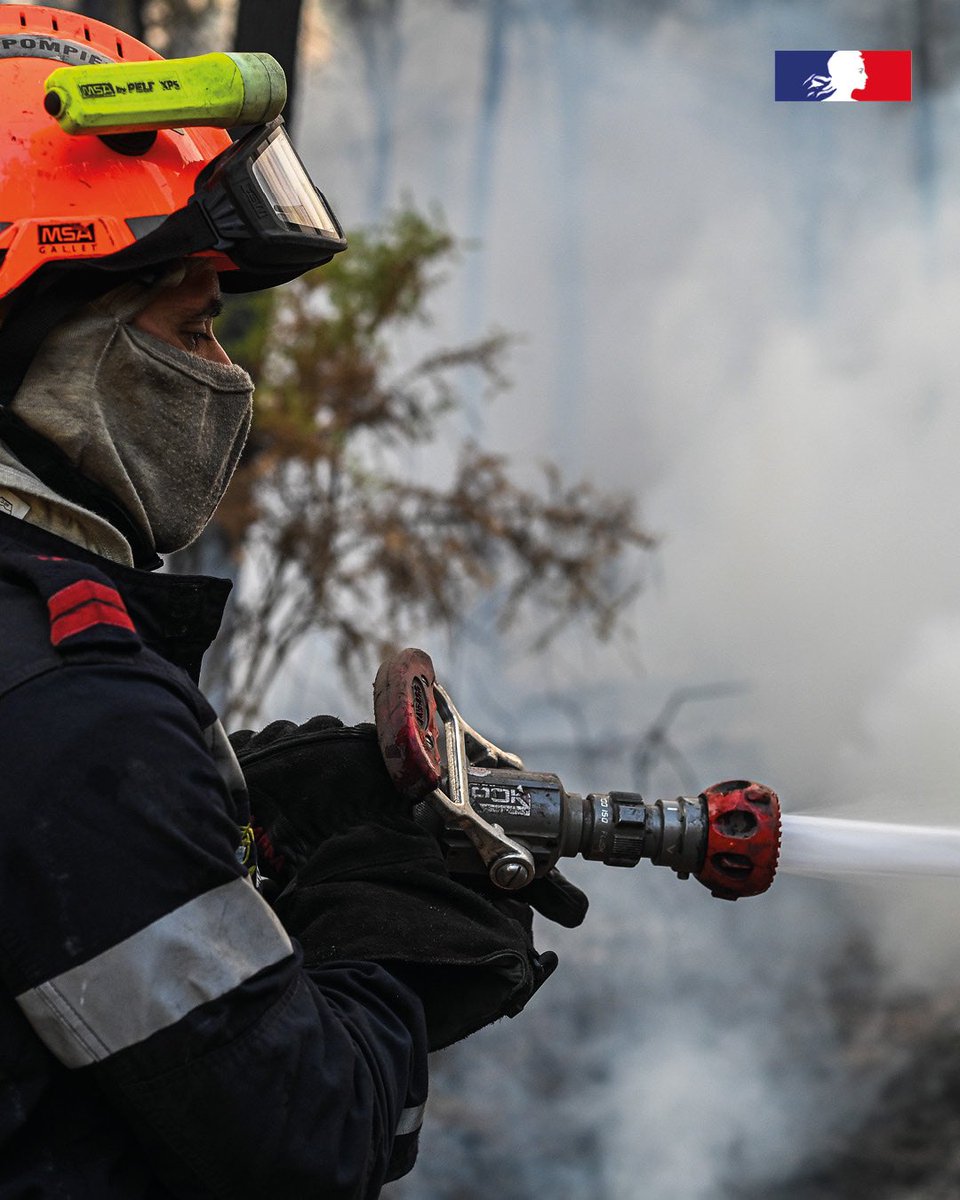 Armees_Gouv's tweet photo. #Incendies 🚒 En Gironde, les @MarinsPompiers de Marseille sont engagés aux côtés des services d'incendie et de secours pour lutter contre les feux de forêt.
Découvrez ce bataillon dans le #JDEF :
https://t.co/Hkrh7HcA5X https://t.co/r5TMZhmQ5s