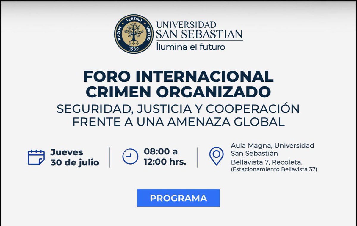 felipeharboe's tweet photo. Experiencias prácticas de fiscal de EEUU que participó en captura del Chapo Guzmán y director de la Unidad de inteligencia financiera de argentina que desbarató red de lavado de activos. En @cescro de la @USanSebastian seguimos aportando a mejorar la seguridad d enterró país. https://t.co/o7HDt2Yi95