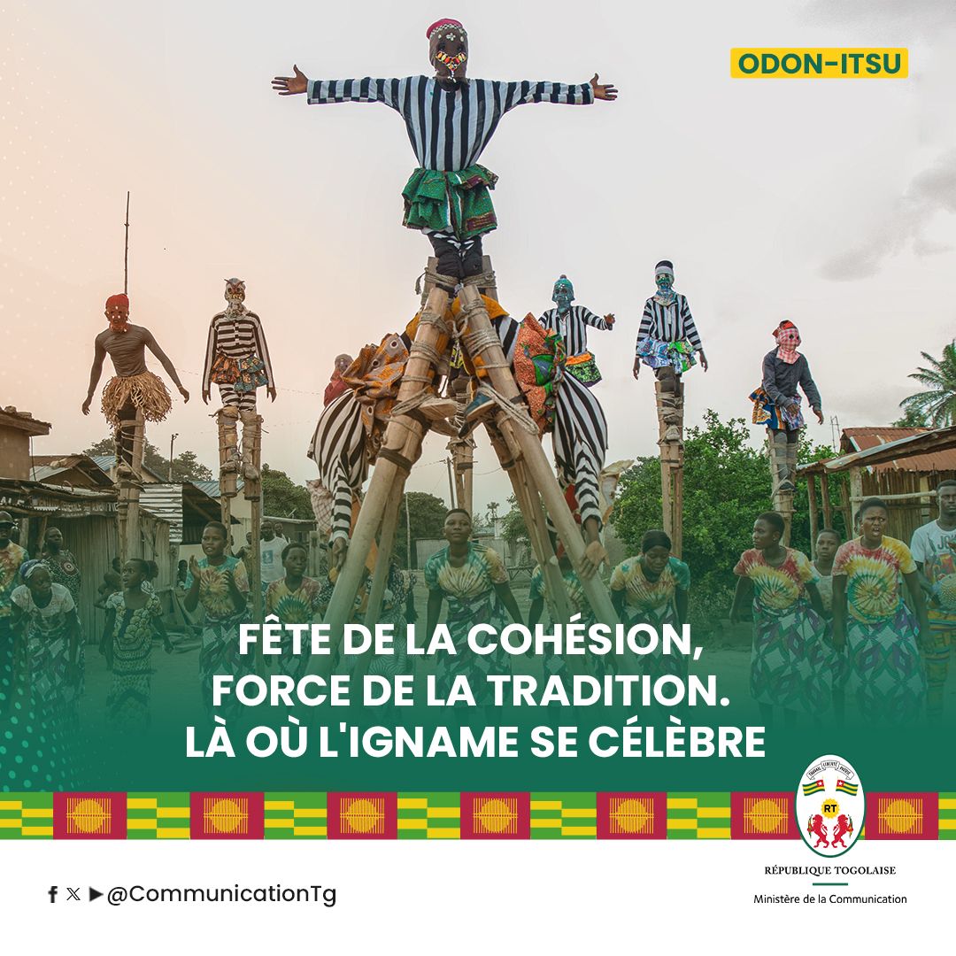 CommunicationTg's tweet photo. #TogoCulture 🇹🇬✨
#DiversitéCulturelle
#OdonItsu2026

Fête de la cohésion, force de la tradition. Là où l'igname se célèbre. https://t.co/t0algeb2nh