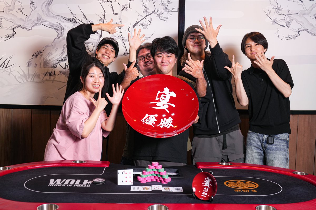 utage_2022's tweet photo. 【#1 火蓋 ~NLH~】

▼優勝は…yasu選手🏆

おめでとうございます！

RESULT / Entries 75
（敬称略）

Champion yasu
Runner-up るい
3rd みっきー
4th 猫村
5th かなた
6th りく
7th TAKA
8th ろんちゃん
9th S

#歌留多_宴 https://t.co/WcL0izsmoS