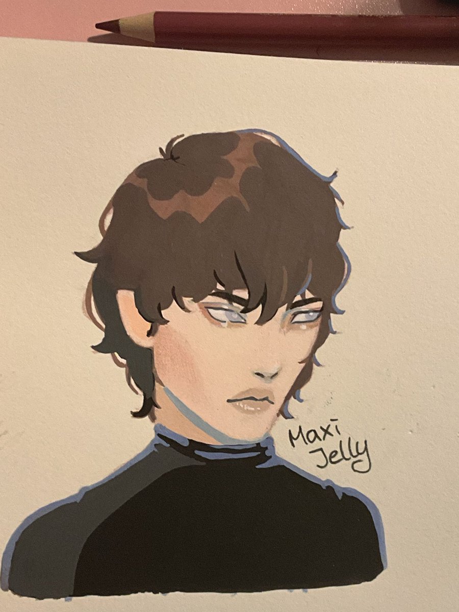 MaxiJelly's tweet photo. Oc Rei with enmy acrylic markers https://t.co/br1bYwIAYH
