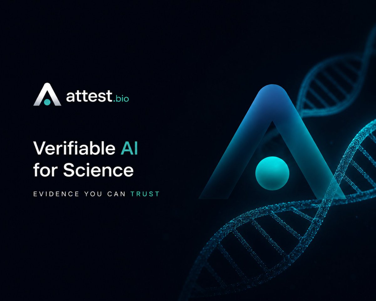 attestbio's tweet photo. The next era of science will not be defined by AI alone.
It will be defined by verifiable AI.

AI models are rapidly evolving — generating hypotheses, interpreting complex data, and accelerating scientific discovery at an unprecedented pace.

But as intelligence becomes more powerful, a critical question emerges:
How do we know what to trust?

The future needs a new foundation:
AI that can create.
Evidence that can be verified.
Discoveries that can be trusted.
The convergence of AI, biology, and cryptographic verification will reshape how we explore, validate, and accelerate the future of medicine.
Science does not just need more intelligence.