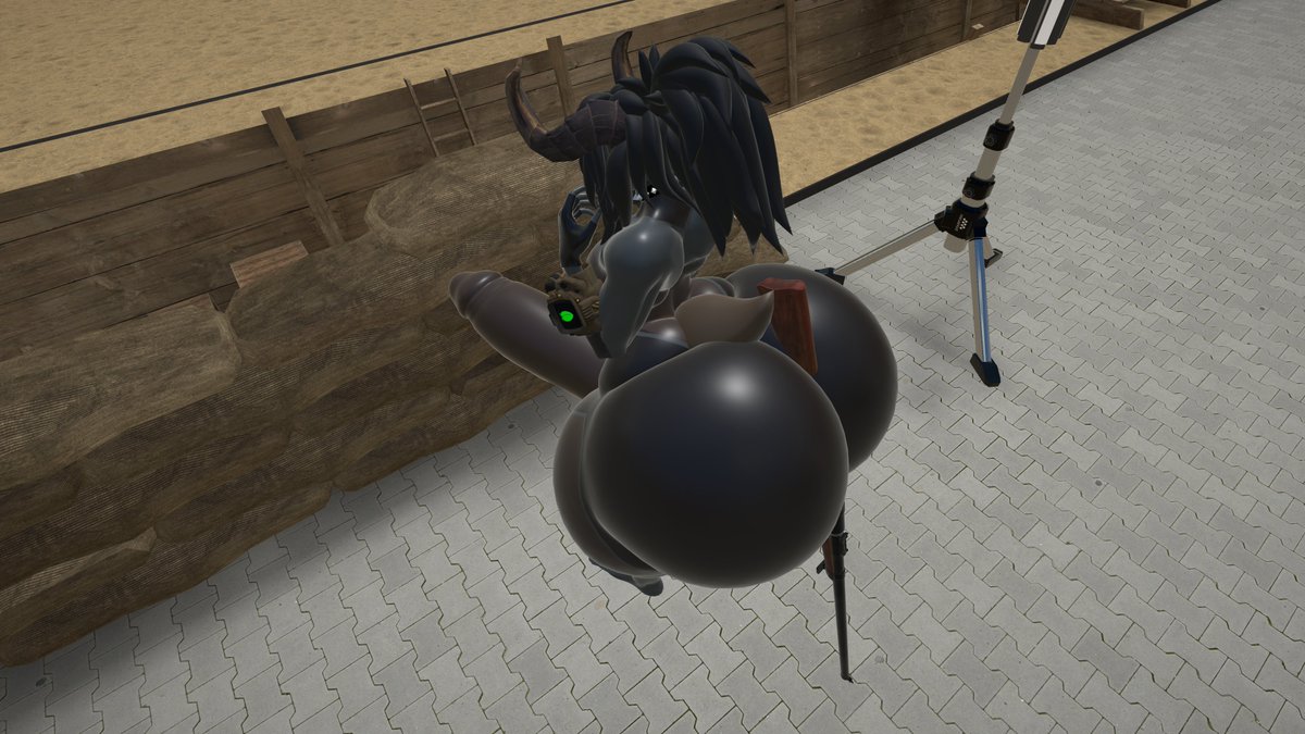 Splendorwv's tweet photo. Splendor accidentally got hard in his bodysuit while at a shooting range... surely you'll help him out, right? 😗

#vrc #vrchat #lewd #nsfwvrc #nsfwvrchat https://t.co/XmsgMIzpPT