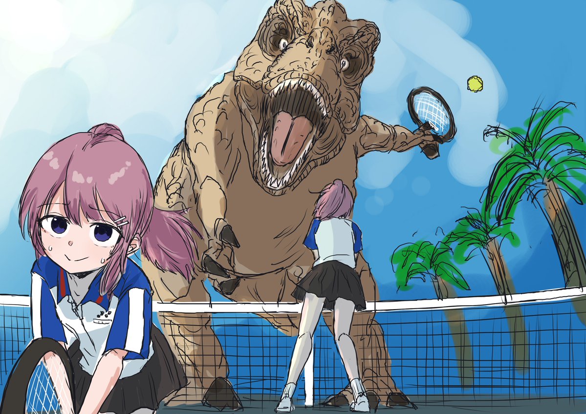 four_coners's tweet photo. テニプリ全然知らないんだけど、恐竜出るってどういうこと…？？
青学の柱になるって大変だね
#ヨルの絵です https://t.co/E5VOdRU9Fx