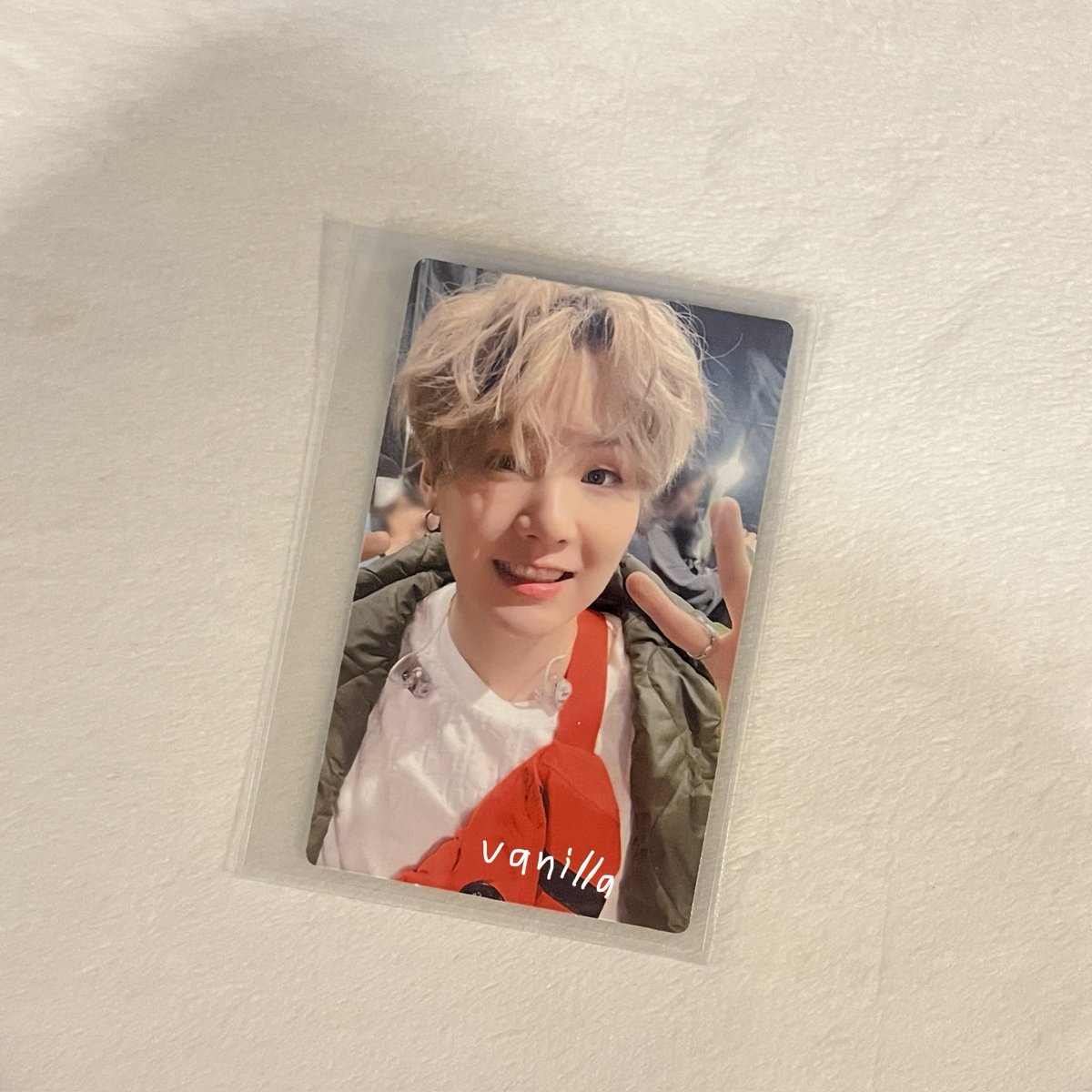 vanillamuggle's tweet photo. พร้อมส่ง wts 🦢

♡ การ์ดยุนกิ ชูก้า 5th muster magic shop japan ver. 3000฿ รวมส่ง 

#ตลาดนัดบังทัน #ตลาดนัดBTS https://t.co/38iDXnEo7E