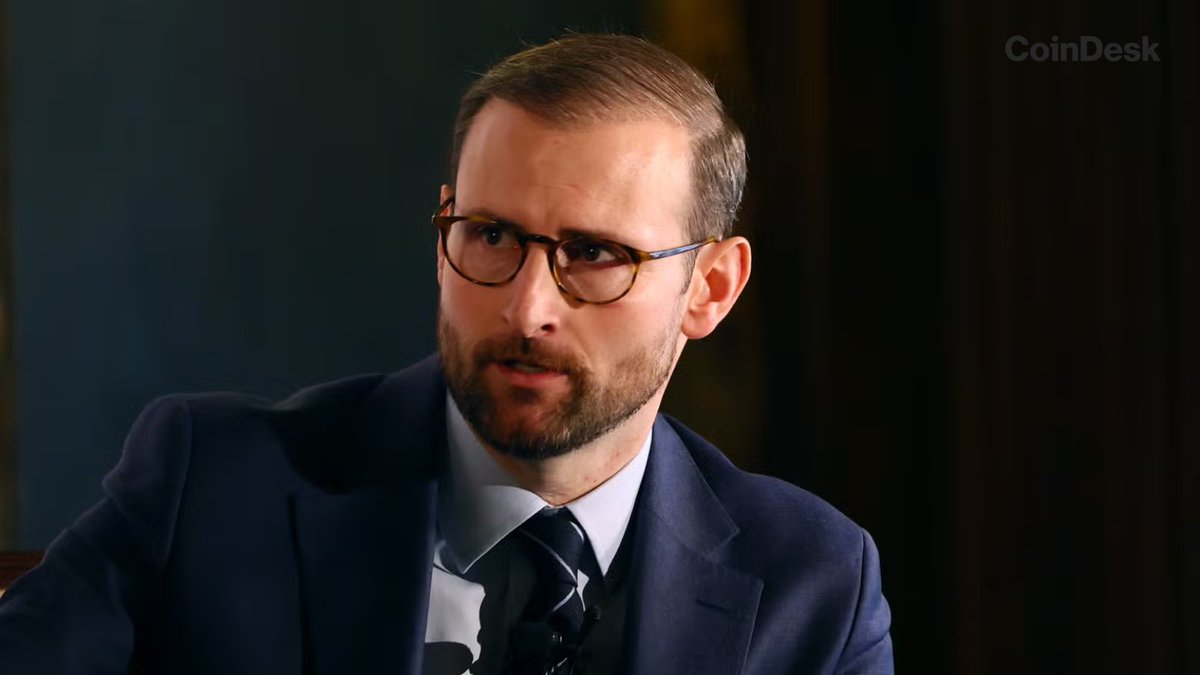 CoinDesk's tweet photo. NEW: White House crypto adviser @patrickjwitt calls out the banking industry for continuing to oppose the CLARITY Act, even though it already bans interest-bearing stablecoins, a provision banks had demanded. https://t.co/xL30bxc2cW