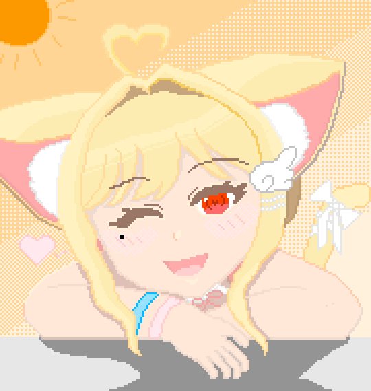 0taWveK91n76864's tweet photo. 前回ポストしたかりんちゃんの白黒ドッド絵の修正版&amp;カラー版完成♪ https://t.co/EMWXReKxDA