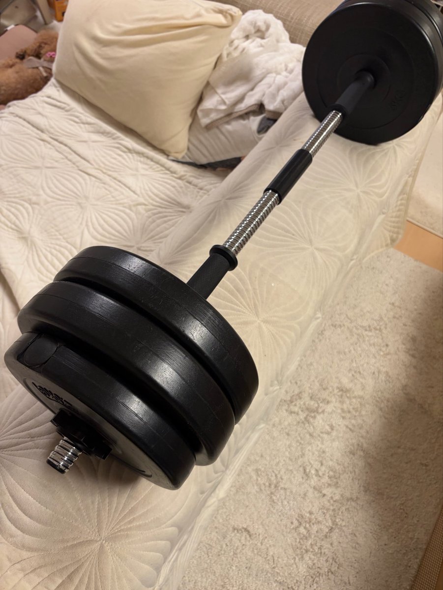 Ryukioriosi's tweet photo. 3時間半残業して、一昨日の1ヶ月ぶりジムの影響で歩くのしんどいぐらい筋肉痛やばすぎたので、家で三頭を追い込みました。そのあとちゃんと4.0km走りました。

これでTIFで叫んでも酸欠になることはないだろ！！！！待ってろいおさん！！きゃぁたん！！！！ https://t.co/rTY9Vvqsle