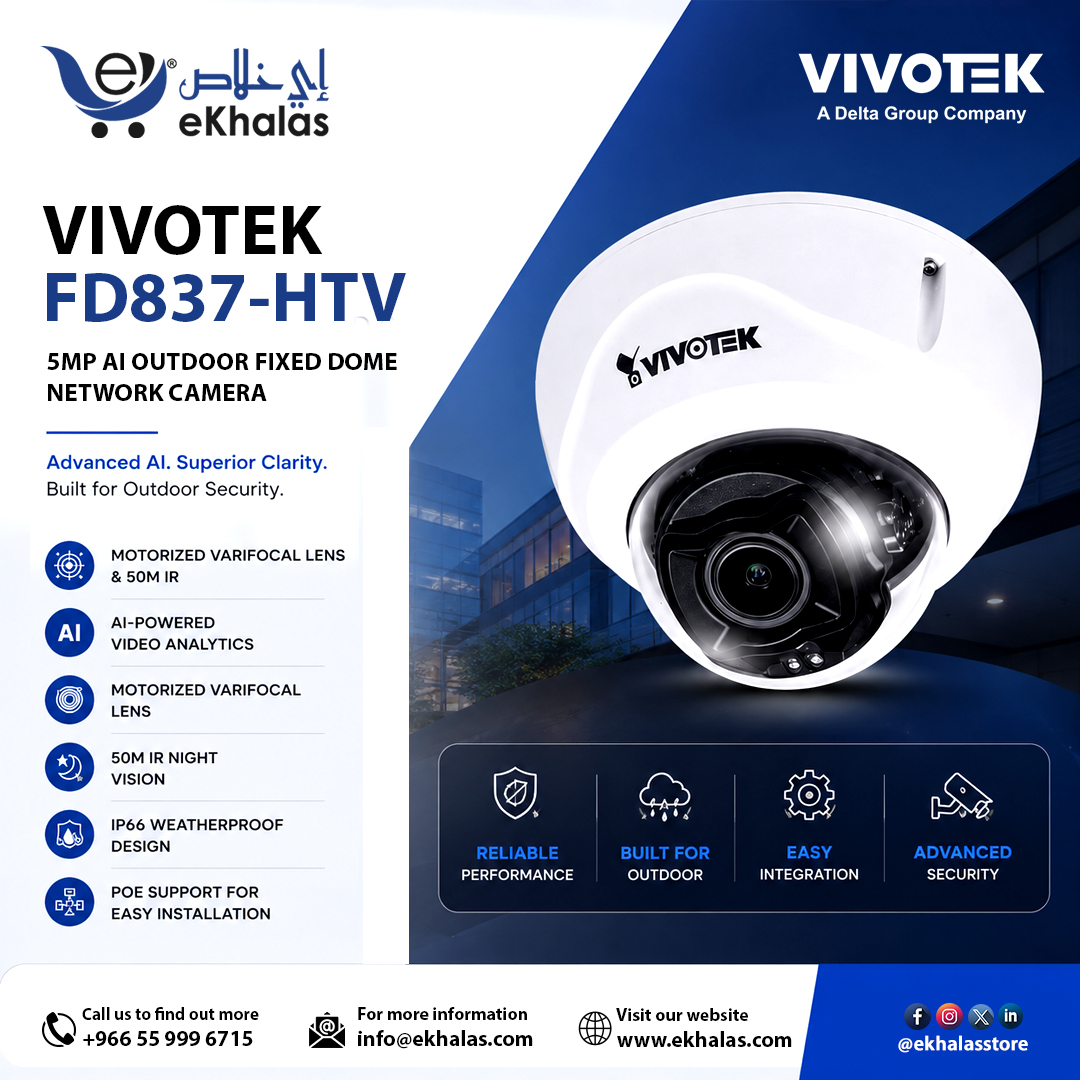 ekhalasstore's tweet photo. 🎥 Smarter Surveillance Starts with VIVOTEK FD837-HTV.

#VIVOTEK #FD837HTV #NetworkCamera #SecurityCamera #AISurveillance #VideoAnalytics #OutdoorCamera #IPCamera #CCTV #SmartSecurity #CommercialSecurity #NightVision #IP66 #PoE #VarifocalLens #5MPCamera #BuildingSecurity #ksa https://t.co/SvyrsKrrfR