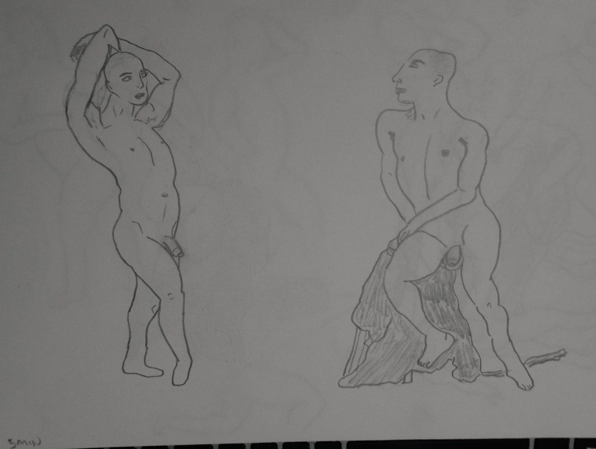 m4goodtimes's tweet photo. my 4x 5 min sketches I drew, from last nites #lifeart #nudemodel session https://t.co/BnzibD22yt