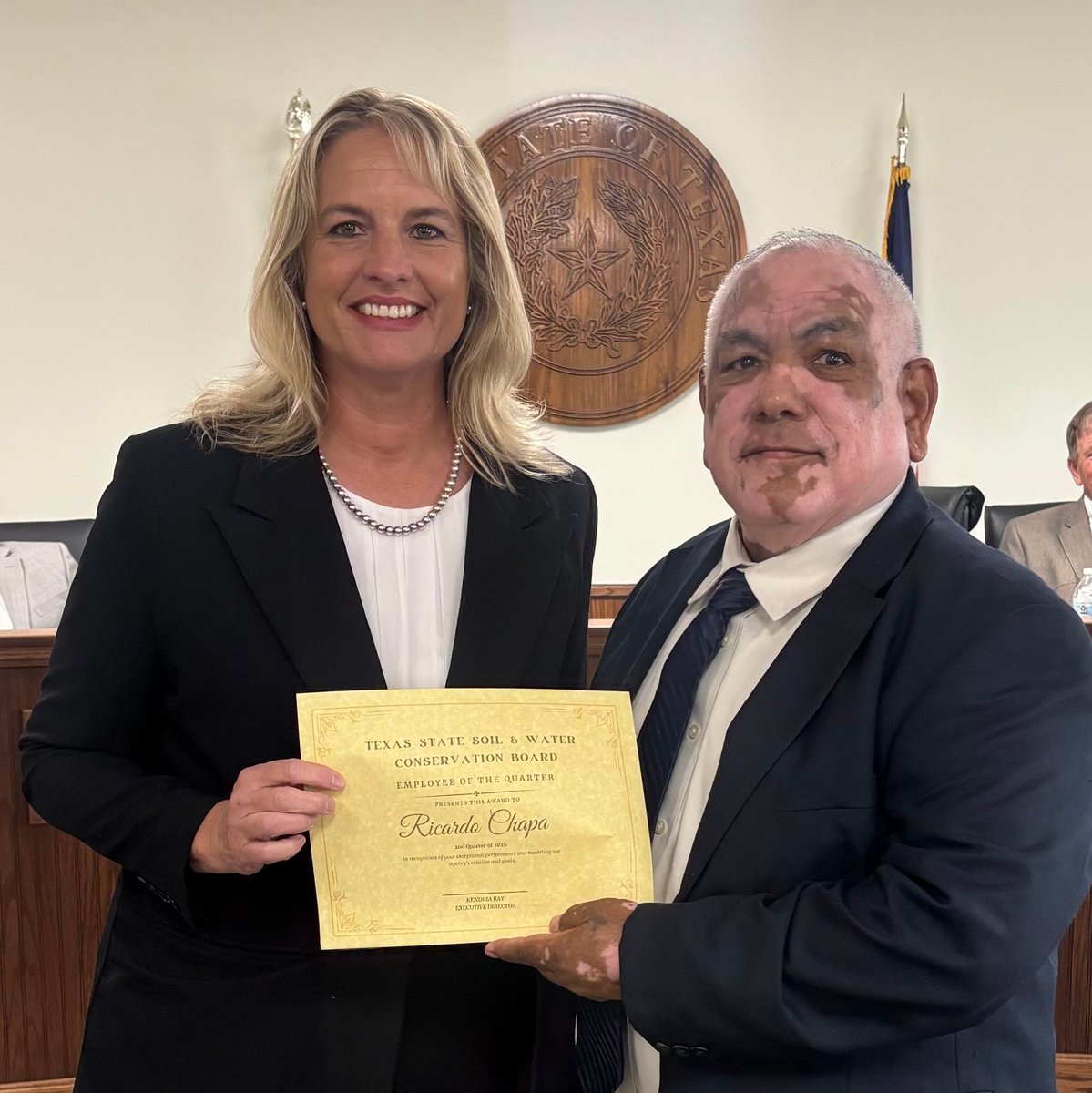 TSSWCB's tweet photo. 🎉 Congratulations to Ricardo Chapa, our Employee of the Quarter! Ricardo is always willing to lend a hand, go the extra mile, and do what it takes to support his team and the agency.👏🎉 https://t.co/8BQ7ldNRaQ