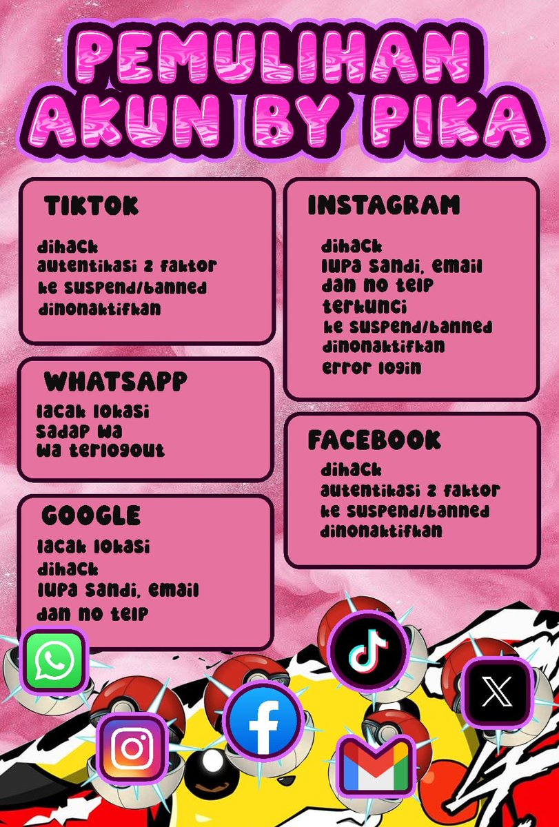 sunczr's tweet photo. 𖦹PIKA|STORE.
BAGI YANG BUTUH JASA DI BAWAH BISA WA 

®JASA HAPUS AKUN
®JASA LACAK LOKASI
®SADAP WA
®LACAK HP HILANG BY NO HP/IMEI
®JASA HACK/PEMULIHAN AKUN ( EMAIL,IG,WA,TWITER/X, FB,TIKTOK)....!!!

FAST RESPON DI WA 
∆ WA DI BIO YAH ∆ https://t.co/53t3YHHREq