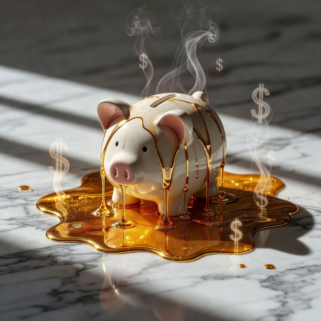 travelydata's tweet photo. Gold just hit $4,100. Your savings account? Still earning 0.01% interest. Meanwhile, inflation nibbles away. Who else feels their money is melting faster than an ice cream in July? 🫠

#Gold #Inflation #CostOfLiving #MoneyMelt #PersonalFinance #TravelyData #eSim https://t.co/nBGdMTuhcJ