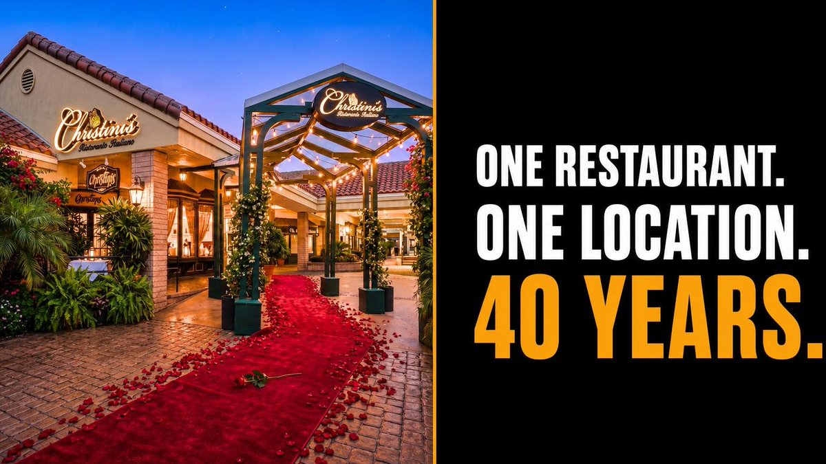 christinis's tweet photo. Orlando, in 1984, was not the obvious choice. It was the right one.

One restaurant. One location. Forty years later, that decision speaks for itself. https://t.co/vd5PLzpjpM