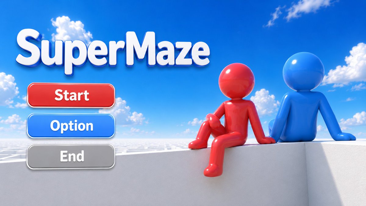 Imacrea_lab's tweet photo. I’m starting development on Super Maze, a 4-player, 2v2 maze chase! Each team pairs an FPS player with a top-view operator who guides them and activates collected skills. Four players, four roles, one changing maze. #SuperMaze #GameDev https://t.co/ZTgU11A5Mj