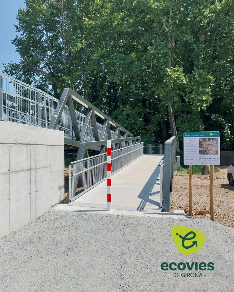 ecoviesgi's tweet photo. 📢 Oberta la nova passarel·la entre Bescanó i Sant Gregori!

👉Una nova infraestructura que s'incorpora a la xarxa d'itineraris i facilita la mobilitat a peu o en bicicleta entre els dos municipis.

📅 L'acte d'inauguració serà al setembre.

#EcoviesGi #Bescanó #SantGregori https://t.co/RbUGV6u4iN