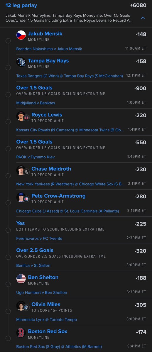 SGP_Vick's tweet photo. 🚨🚨 COLLAB CHALLENGE 🚨🚨

After cashing yesterday I have moved onto +400 parlay!!!

@SGP_Vick +389
@OnlyFansDuels  +394 
@DCSportBets1 +154 

COMBINED WE HAVE +6,080 👀

Let’s cash https://t.co/K6tpgOpf69